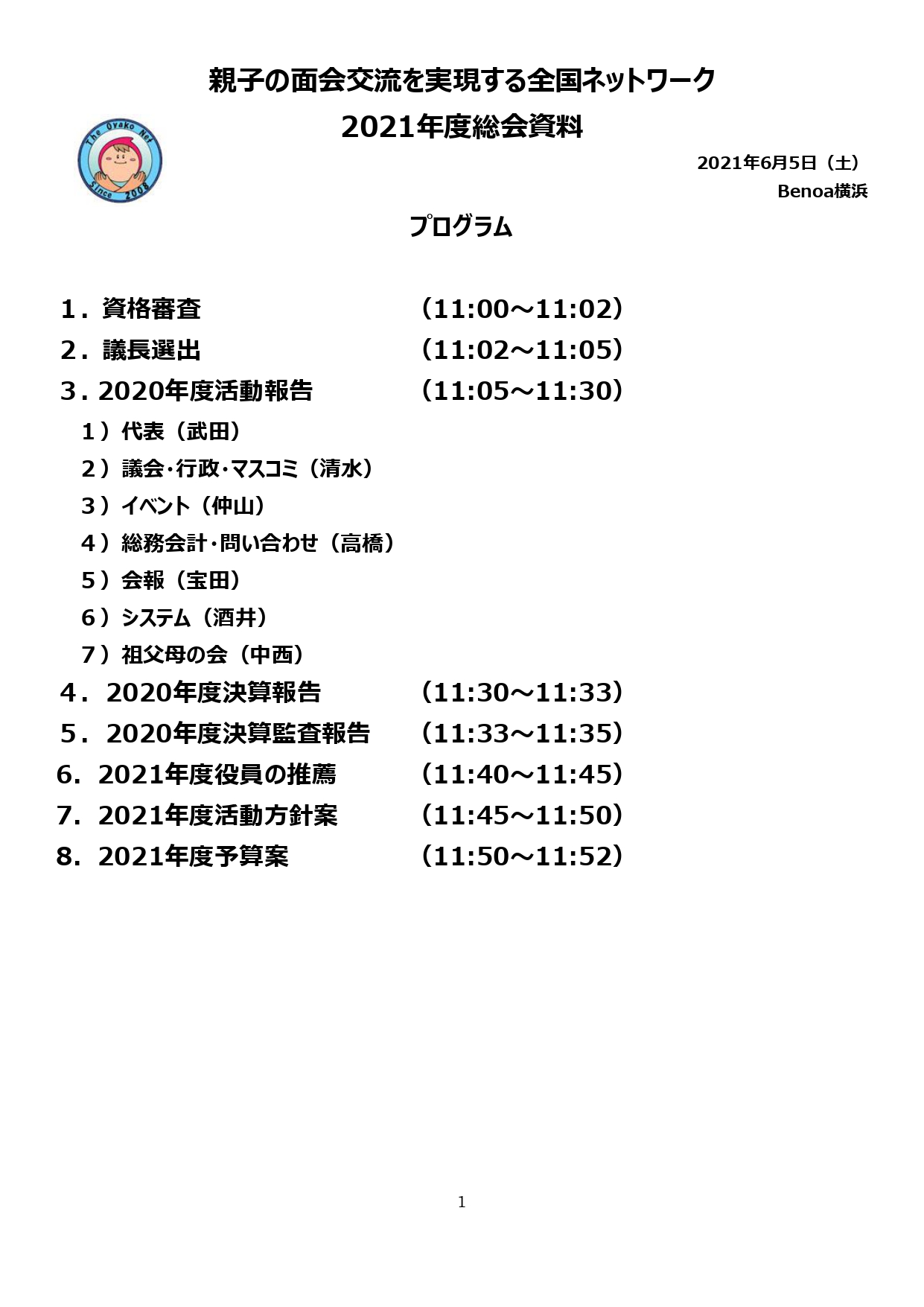 第13回親子ネット総会資料