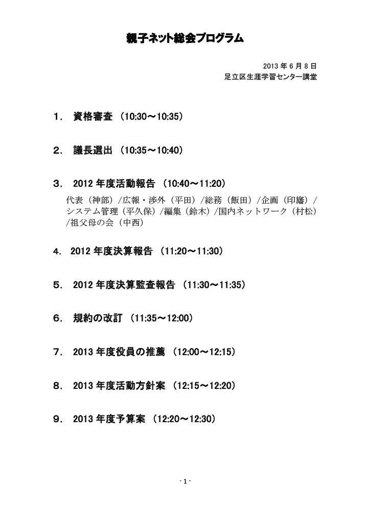 第5回親子ネット総会資料